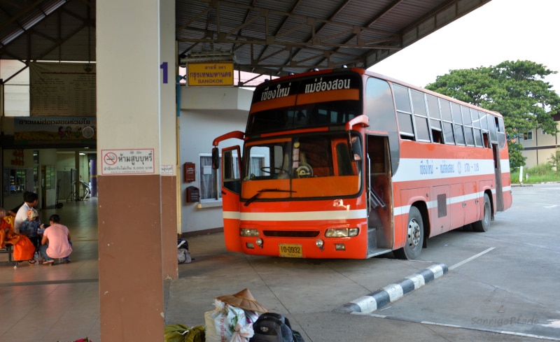 North east Thailand: Busstation in Mae Hong Son
