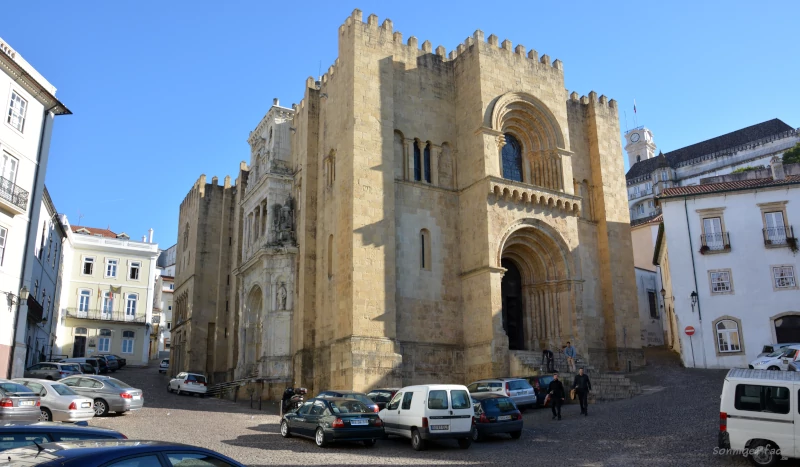 Old Cathedral Sé Velha in Coimbra from 12.century
