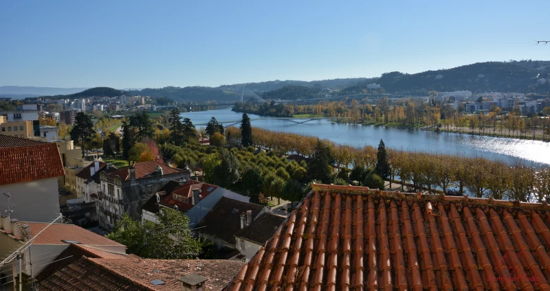 Coimbra with the Mondego river valley