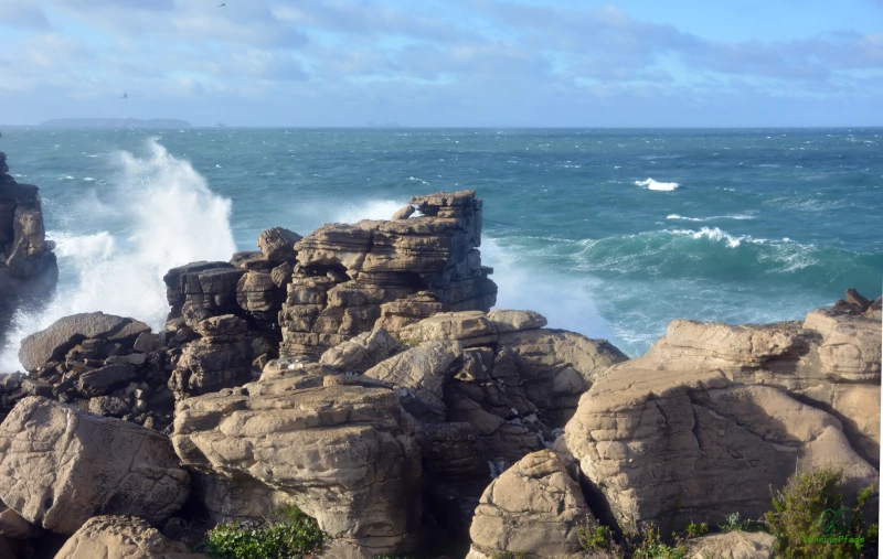 Surf at the Cabo Carvoeiro in Portugal