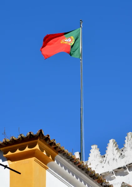 Portuguese flag at the national Palace museum Sintra
