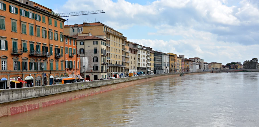 Italy Banks of Arno river