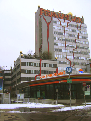 Remote heating company Vienna - Office building re-designed by Friedensreich Hundertwasser