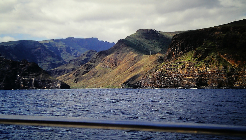 La Gomera island to starboard across