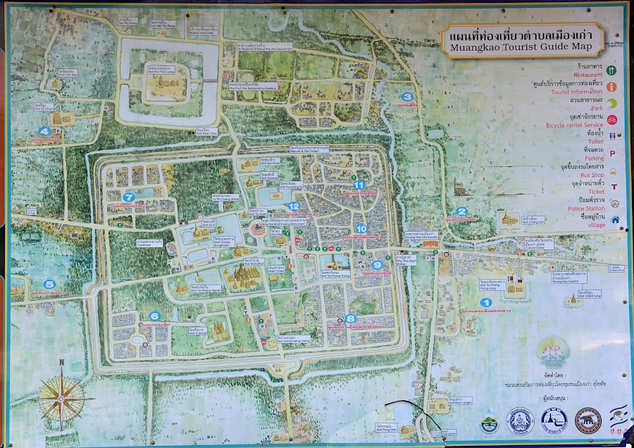 Muangkao historical park Tourist Map