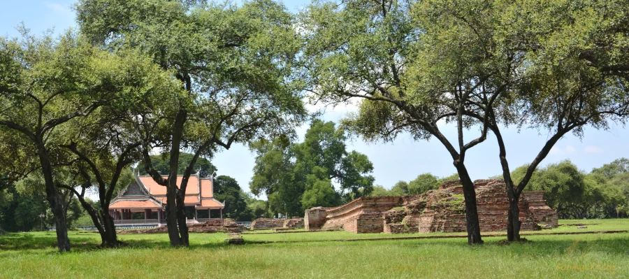 Ayutthaya: ruins of one of the siamese throne halls in the historical park