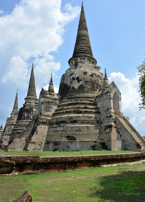 Three Chedi in Wat Phra Sri Sanphet, Thailands historical park Ayutthaya