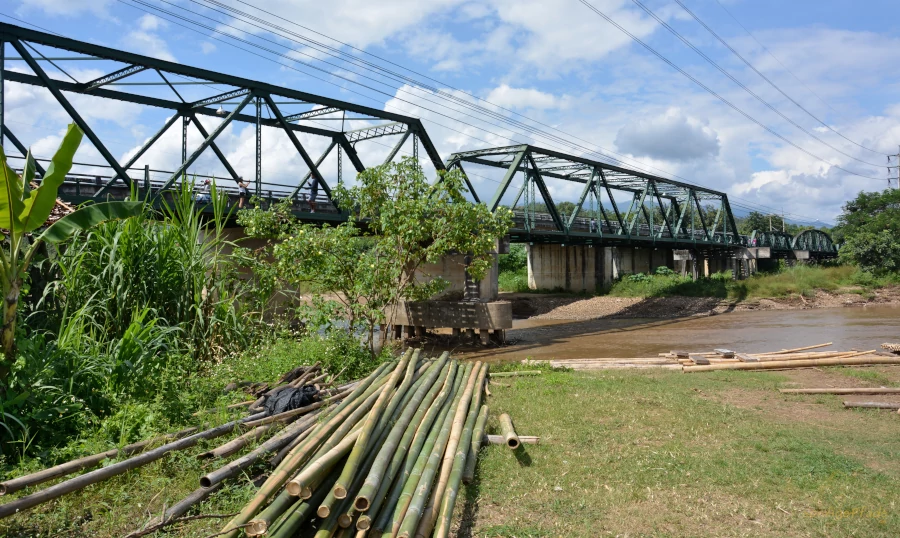 Northern Thailand: World war II memorial bridge over the Pai river