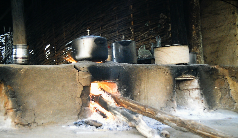 Restaurant-kitchen at Kanha National Park in Kathia