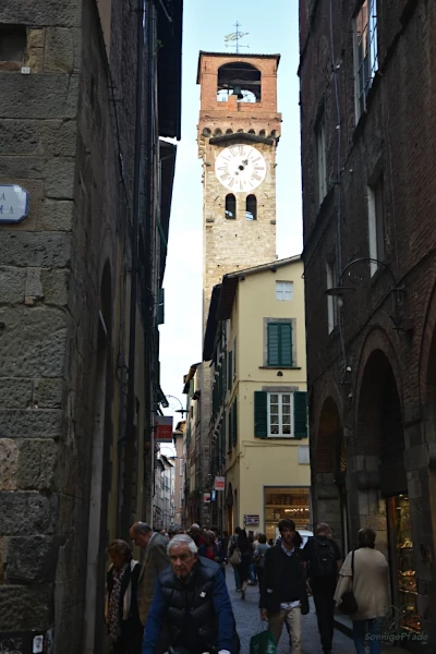 Famous watch tower in Lucca, Italy