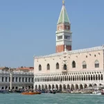The Doge’s Palace and Campanile at San Marco square in Venice