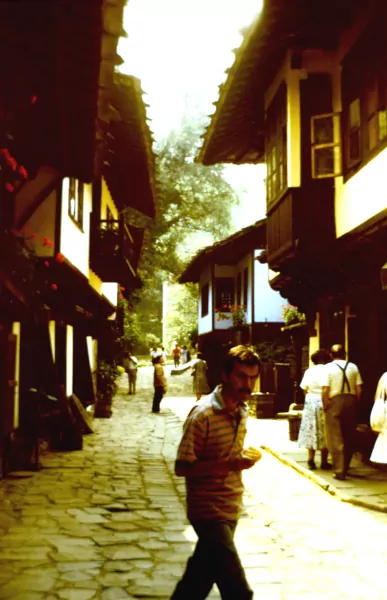 Alley in the Bulgarian village museum Etyr near Veliko Trnovo