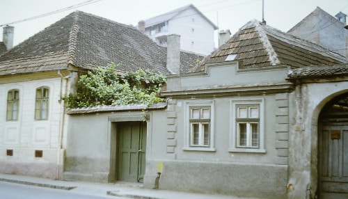 Old town quartier in Brasov/ Kronstadt, Transylvania 1989