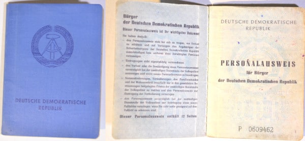 East German Identity book - Personalausweis (PA)