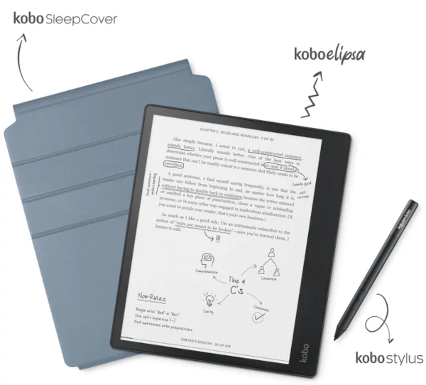 eReader package with pen and sleep cover for best comfort