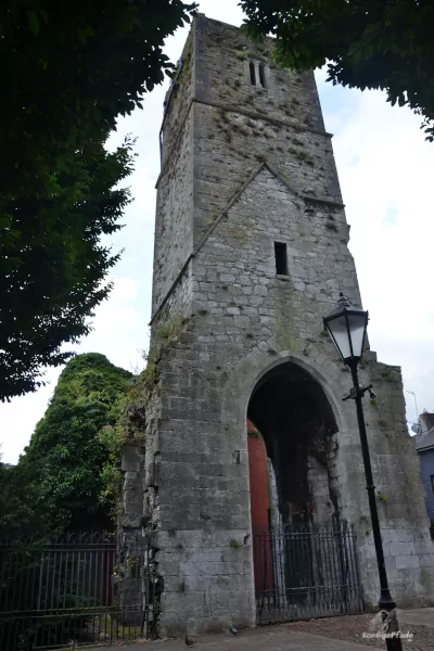 Church tower of Red Abbey in Cork, Ireland
