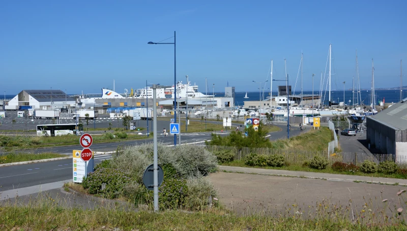France: Ferry port Roscoff at the English Channel
