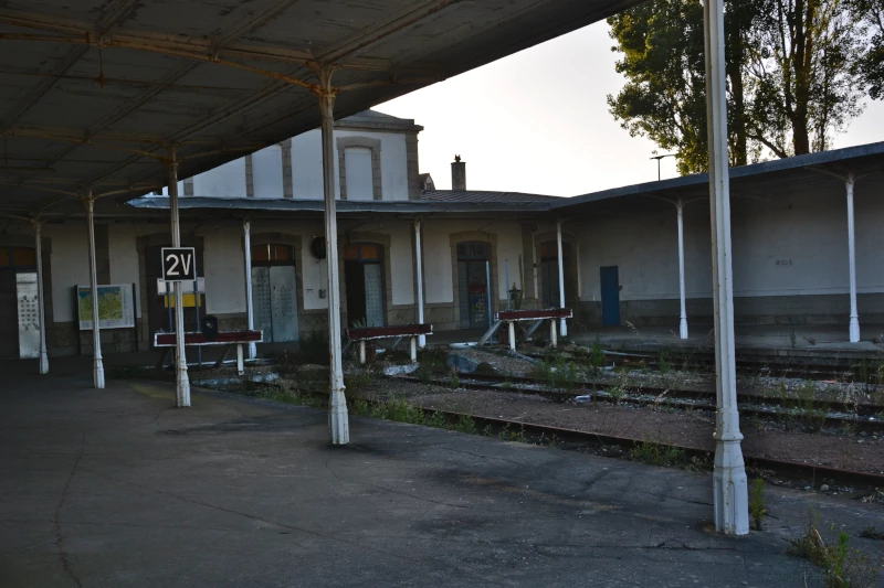 Roscoff, France: Abandoned platform at the rail station