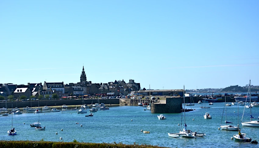 France: Old harbour Roscoff in Brittany