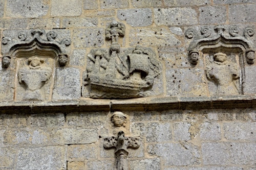 Ship carving at the Church Notre-Dame-de-Croatz-Batz of Roscoff