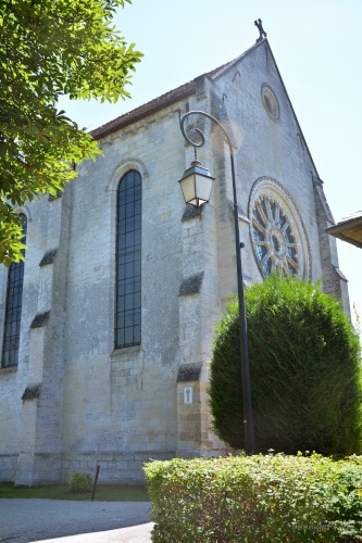 France: Church of the Benedictine abbey Notre-Dame-Saint-Jean-Baptiste in the forest of Compiegne