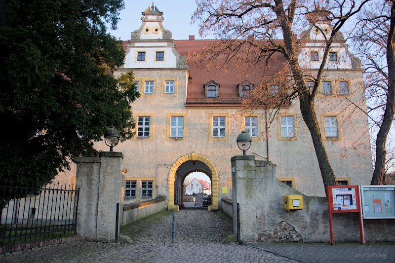 Wermsdor in east german Saxony: Portal of the Old Renaissance Hunting lodge