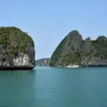 Some Karst rock tips in Vietnam Ha Long Bay