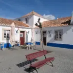 Cafe at the Church square in Porto Covo
